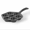Pre-Seasoned 12 in. Dia Cast Iron Danish Pancake Frying Pan by Commercial CHEF 1 Pre-Seasoned 12 in. Dia Cast Iron Danish Pancake Frying Pan by Commercial CHEF -Cookware Sales Shop black commercial chef skillets chci4105 64 1000
