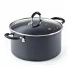 6 qt. Round Hard-Anodized Aluminum Nonstick Casserole Dish in Black with Glass Lid by Cook N Home 1 6 qt. Round Hard-Anodized Aluminum Nonstick Casserole Dish in Black with Glass Lid by Cook N Home -Cookware Sales Shop black cook n home dutch ovens 02634 64 1000