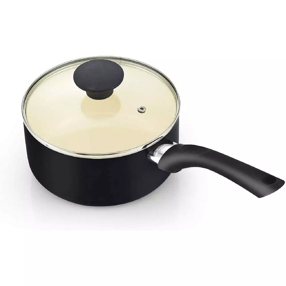 10-Piece Aluminum Nonstick Ceramic Coating Cookware Set in Black by Cook N Home 5 10-Piece Aluminum Nonstick Ceramic Coating Cookware Set in Black by Cook N Home - Image 3