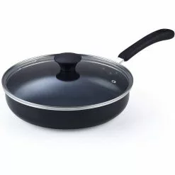 3.5 qt. Nonstick Aluminum Deep Fry Jumbo Cooker with Lid, Black 10.5-Inch Saute Pan by Cook N Home 11 3.5 qt. Nonstick Aluminum Deep Fry Jumbo Cooker with Lid, Black 10.5-Inch Saute Pan by Cook N Home -Cookware Sales Shop black cook n home saute pans 02590 44 1000