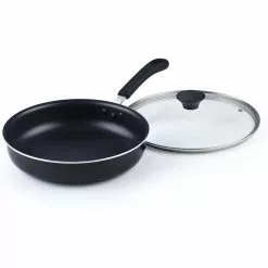 3.5 qt. Nonstick Aluminum Deep Fry Jumbo Cooker with Lid, Black 10.5-Inch Saute Pan by Cook N Home 9 3.5 qt. Nonstick Aluminum Deep Fry Jumbo Cooker with Lid, Black 10.5-Inch Saute Pan by Cook N Home -Cookware Sales Shop black cook n home saute pans 02590 4f 1000