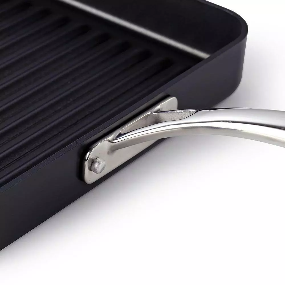 11 in. Hard-Anodized Aluminum Nonstick Grill Pan in Black by Cooks Standard 4 11 in. Hard-Anodized Aluminum Nonstick Grill Pan in Black by Cooks Standard - Image 2