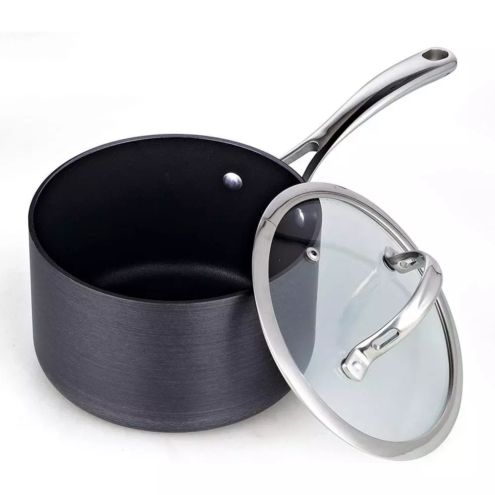 8- Piece Hard-Anodized Aluminum Nonstick Cookware Set in Black by Cooks Standard 5 8- Piece Hard-Anodized Aluminum Nonstick Cookware Set in Black by Cooks Standard - Image 3