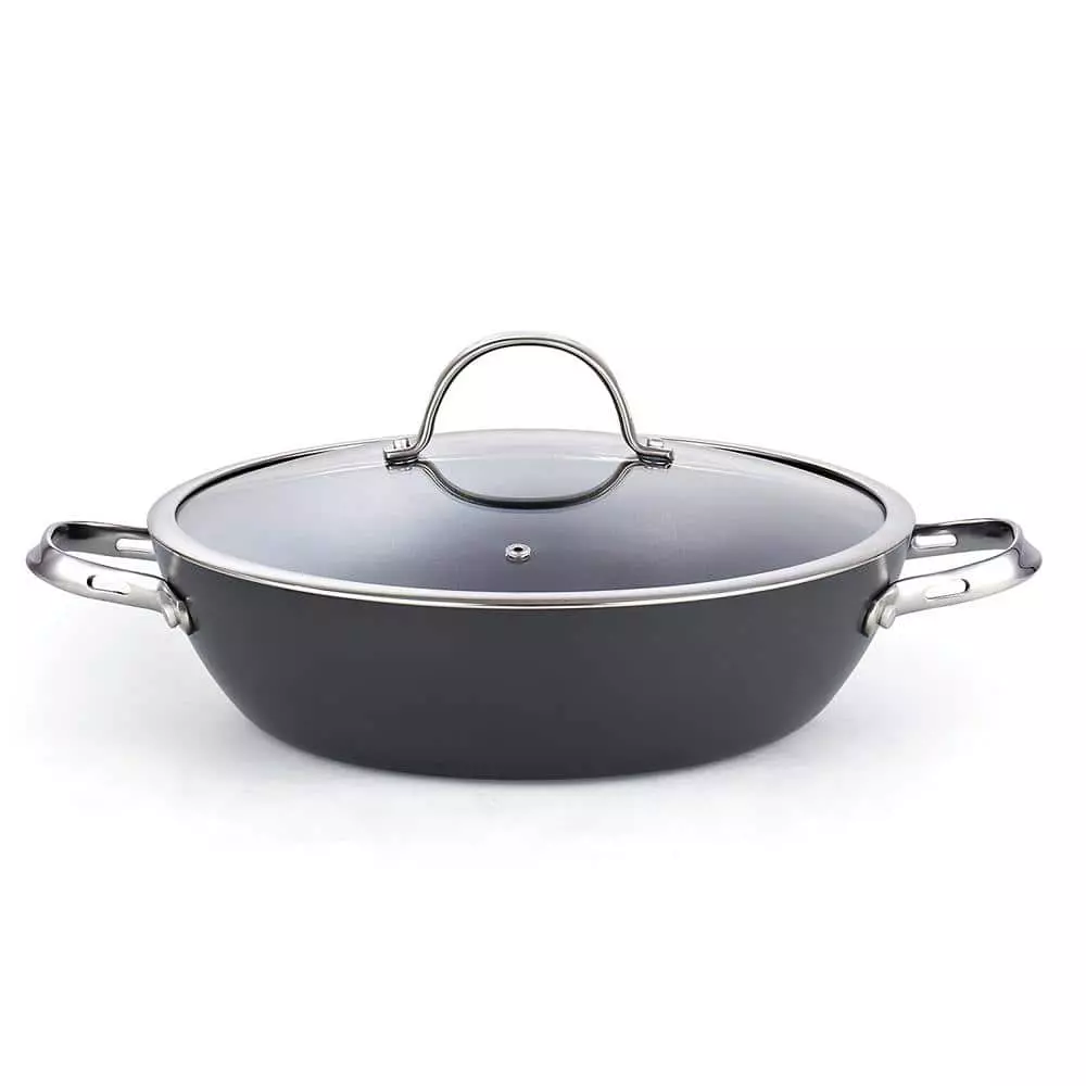 5 qt. Hard-Anodized Aluminum Nonstick Saute Pan in Black with Glass Lid by Cooks Standard 7 5 qt. Hard-Anodized Aluminum Nonstick Saute Pan in Black with Glass Lid by Cooks Standard - Image 5