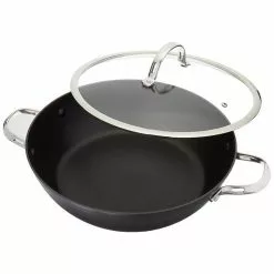 5 qt. Hard-Anodized Aluminum Nonstick Saute Pan in Black with Glass Lid by Cooks Standard 15 5 qt. Hard-Anodized Aluminum Nonstick Saute Pan in Black with Glass Lid by Cooks Standard -Cookware Sales Shop black cooks standard saute pans 02486 fa 1000