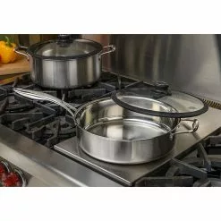 4.5 qt. Hybrid Quick Release Saute Pan with Glass Lid by Black Cube -Cookware Sales Shop black cube saute pans bc728 31 1000