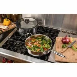 4.5 qt. Hybrid Quick Release Saute Pan with Glass Lid by Black Cube -Cookware Sales Shop black cube saute pans bc728 4f 1000