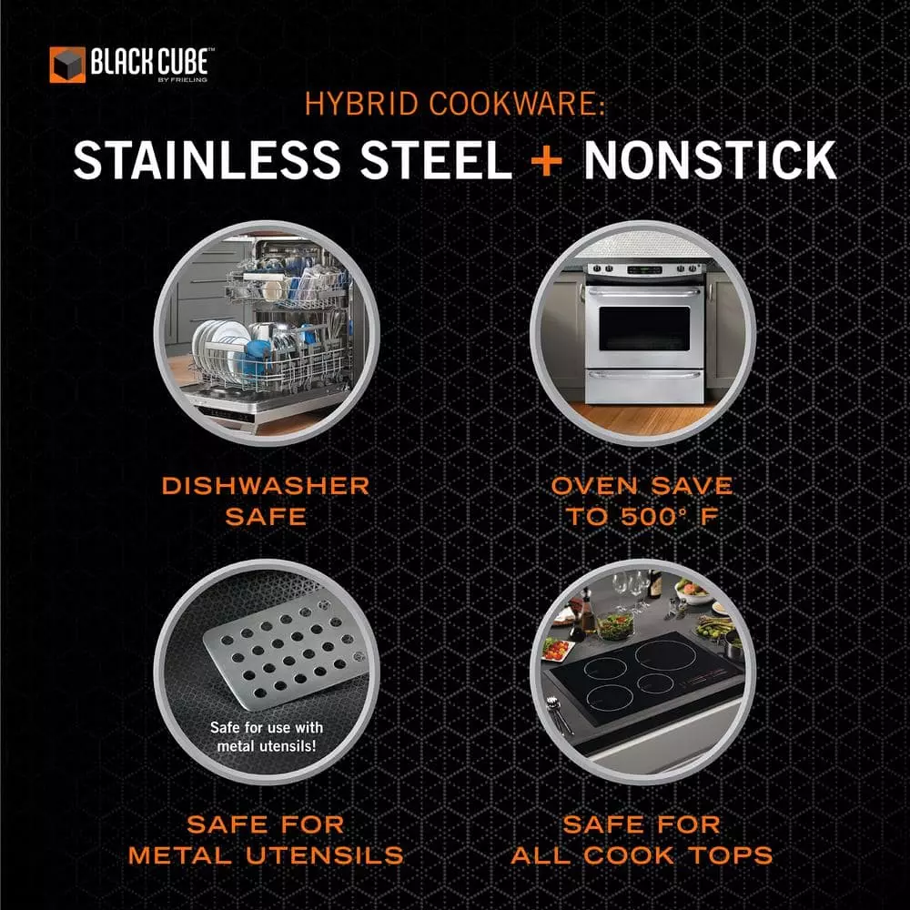 9.5 in. Hybrid Quick Release Chef's Pan in Stainless Steel by Black Cube 5 9.5 in. Hybrid Quick Release Chef's Pan in Stainless Steel by Black Cube - Image 3