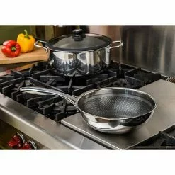9.5 in. Hybrid Quick Release Chef's Pan in Stainless Steel by Black Cube 17 9.5 in. Hybrid Quick Release Chef's Pan in Stainless Steel by Black Cube -Cookware Sales Shop black cube woks stir fry pans bc224 76 1000