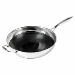 12.5 in. Hybrid Quick Release Wok in Stainless Steel by Black Cube