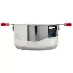 Stax 7-Piece Red Stainless Steel Stackable Cookware Set by Denmark -Cookware Sales Shop black denmark pot pan sets ttu 14895 ec 4f 1000