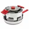 Stax 7-Piece Red Stainless Steel Stackable Cookware Set by Denmark -Cookware Sales Shop black denmark pot pan sets ttu 14895 ec 64 1000