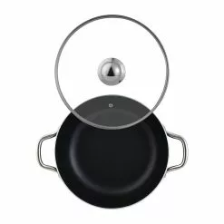 7.3 qt. Round Aluminum Dutch Oven in Black with Lid by BERGNER -Cookware Sales Shop black dutch ovens bgus12028blk 44 1000