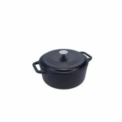 6Qt Dutch Oven made from Black Seasoned Cast Iron by Victoria