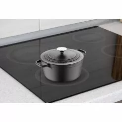 BBQ 3 qt. Round Cast Iron Covered Dutch Oven by MasterPRO 15 BBQ 3 qt. Round Cast Iron Covered Dutch Oven by MasterPRO -Cookware Sales Shop black dutch ovens mpus16308blk 76 1000