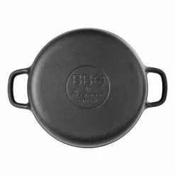BBQ 6 qt. Round Cast Iron Covered Dutch Oven by MasterPRO 12 BBQ 6 qt. Round Cast Iron Covered Dutch Oven by MasterPRO -Cookware Sales Shop black dutch ovens mpus16309blk 1f 1000