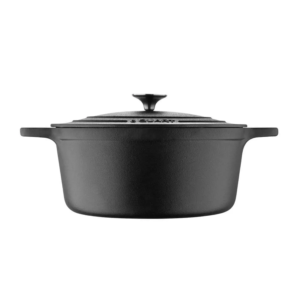 BBQ 6 qt. Round Cast Iron Covered Dutch Oven by MasterPRO 5 BBQ 6 qt. Round Cast Iron Covered Dutch Oven by MasterPRO - Image 3