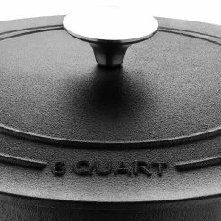 BBQ 6 qt. Round Cast Iron Covered Dutch Oven by MasterPRO 14 BBQ 6 qt. Round Cast Iron Covered Dutch Oven by MasterPRO -Cookware Sales Shop black dutch ovens mpus16309blk fa 1000