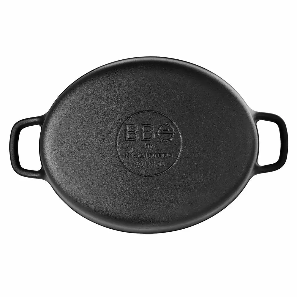 BBQ 7 qt. Oval Cast Iron Covered Dutch Oven by MasterPRO 6 BBQ 7 qt. Oval Cast Iron Covered Dutch Oven by MasterPRO - Image 4