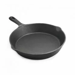 10 in. Cast Iron Skillet in Black by ExcelSteel