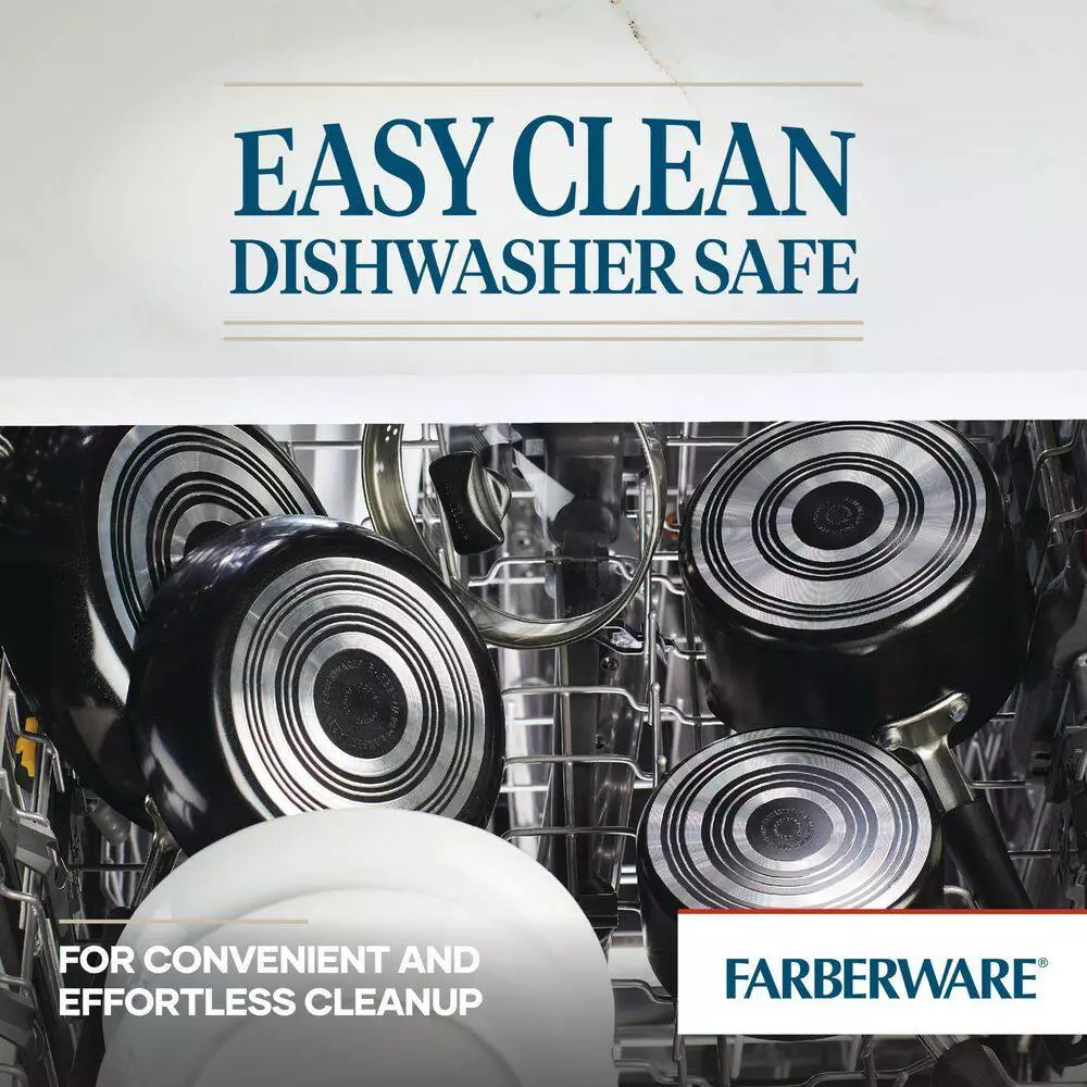 Cookstart 15-Piece Aluminum Nonstick Cookware Set in Black by Farberware 7 Cookstart 15-Piece Aluminum Nonstick Cookware Set in Black by Farberware - Image 5