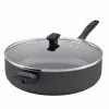 Dishwasher Safe 12 in. Aluminum Nonstick Skillet in Black with Glass Lid by Farberware 1 Dishwasher Safe 12 in. Aluminum Nonstick Skillet in Black with Glass Lid by Farberware -Cookware Sales Shop black farberware skillets 21981 64 1000