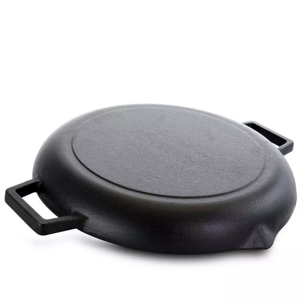 Addlestone 12 in. Cast Iron Grill Pan in Black by General Store 4 Addlestone 12 in. Cast Iron Grill Pan in Black by General Store - Image 2
