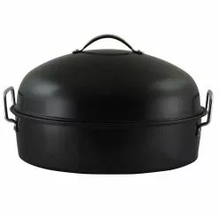 Kenmar 16 in. Carbon Steel Roaster Pan with High Dome Lide by Gibson Home 8 Kenmar 16 in. Carbon Steel Roaster Pan with High Dome Lide by Gibson Home -Cookware Sales Shop black gibson home roasting pans 985101012m 4f 1000