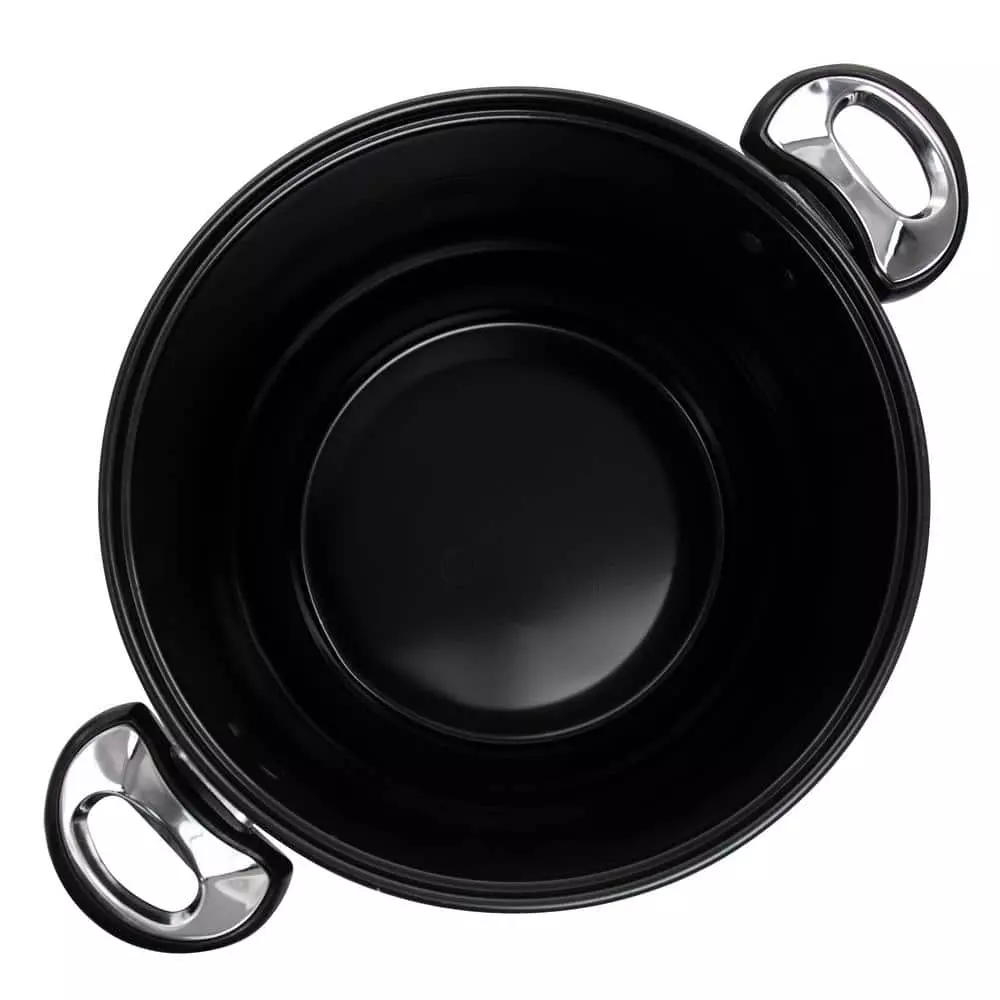 Leighton 3-Piece 8.5 Qt. Steel Nonstick Pasta Pot with Steamer in Black by GIBSON HOME 4 Leighton 3-Piece 8.5 Qt. Steel Nonstick Pasta Pot with Steamer in Black by GIBSON HOME - Image 2