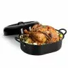 3.7 qt. Aluminum Nonstick Diamond Infused Coating Covered Oval Roasting Pan with Lid by GRANITESTONE 2 3.7 qt. Aluminum Nonstick Diamond Infused Coating Covered Oval Roasting Pan with Lid by GRANITESTONE -Cookware Sales Shop black granitestone roasting pans 7509 64 1000