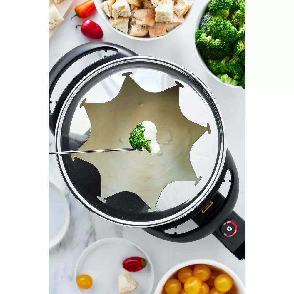 3 qt. Black Ceramic Non-Stick Multi-Use Fondue Pot Set with 8-Fondue Forks by GreenLife 7 3 qt. Black Ceramic Non-Stick Multi-Use Fondue Pot Set with 8-Fondue Forks by GreenLife - Image 5