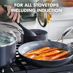 Valencia Pro Hard Anodized Healthy Ceramic Nonstick 15 Piece Cookware Pots and Pans Set by GreenPan -Cookware Sales Shop black greenpan pot pan sets cc000675 001 fa 1000