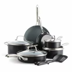 12-Piece Swift Healthy Ceramic Nonstick Aluminum Cookware Set by GreenPan