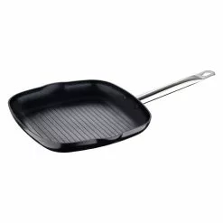 11 in. Aluminum Nonstick Grill Pan in Black by BERGNER
