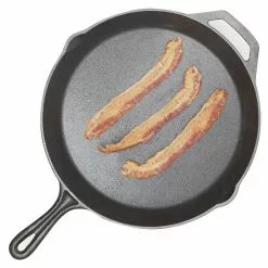 12 in. Pre-Seasoned Cast Iron Skillet with Pour Spouts by Home Basics -Cookware Sales Shop black home basics grill pans hdc94614 4f 1000