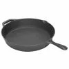 12 in. Pre-Seasoned Cast Iron Skillet with Pour Spouts by Home Basics 1 12 in. Pre-Seasoned Cast Iron Skillet with Pour Spouts by Home Basics -Cookware Sales Shop black home basics grill pans hdc94614 64 1000