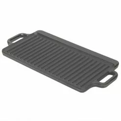 19 in. Pre-Seasoned Cast Iron Griddle by Home Basics 11 19 in. Pre-Seasoned Cast Iron Griddle by Home Basics -Cookware Sales Shop black home basics grill pans hdc94615 1f 1000