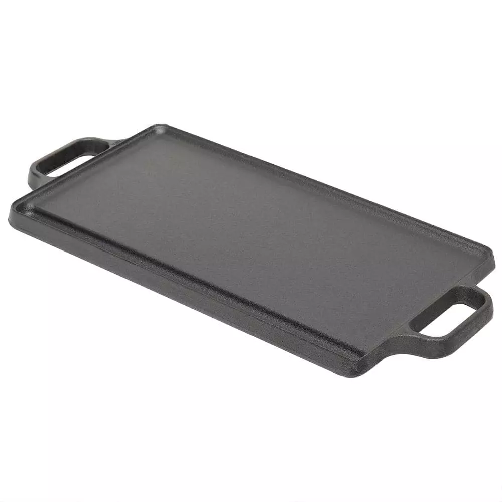19 in. Pre-Seasoned Cast Iron Griddle by Home Basics 3 19 in. Pre-Seasoned Cast Iron Griddle by Home Basics