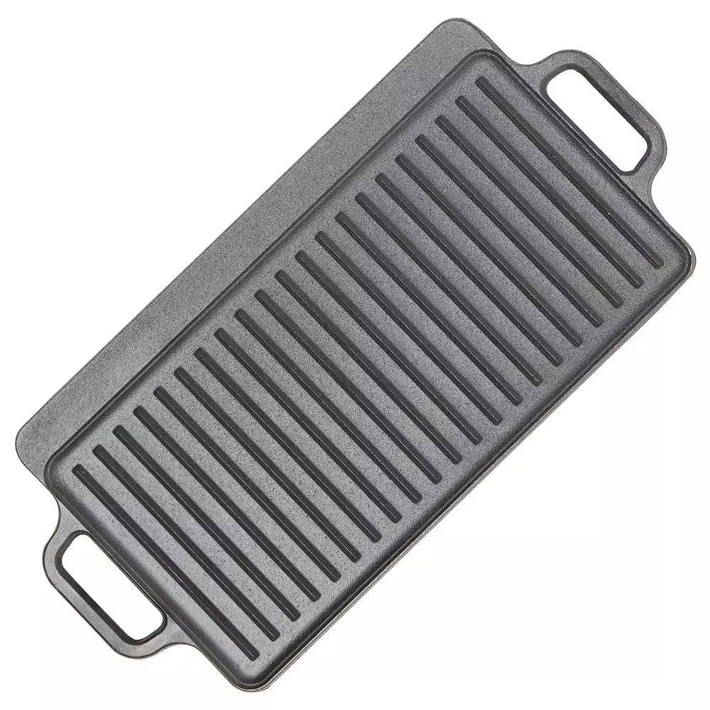 19 in. Pre-Seasoned Cast Iron Griddle by Home Basics 4 19 in. Pre-Seasoned Cast Iron Griddle by Home Basics - Image 2