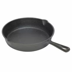8 in. Pre-Seasoned Cast Iron Skillet with Pour Spouts by Home Basics