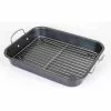 5.75 Qt. Steel Roasting Pan by Home Basics -Cookware Sales Shop black home basics roasting pans em47332 64 1000