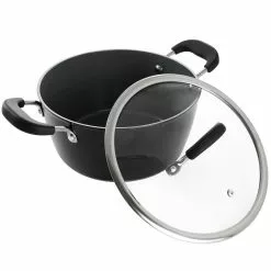 Arlington 4.5 qt. Aluminum Dutch Oven with Lid in Black by KENMORE -Cookware Sales Shop black kenmore dutch ovens 985118650m c3 1000