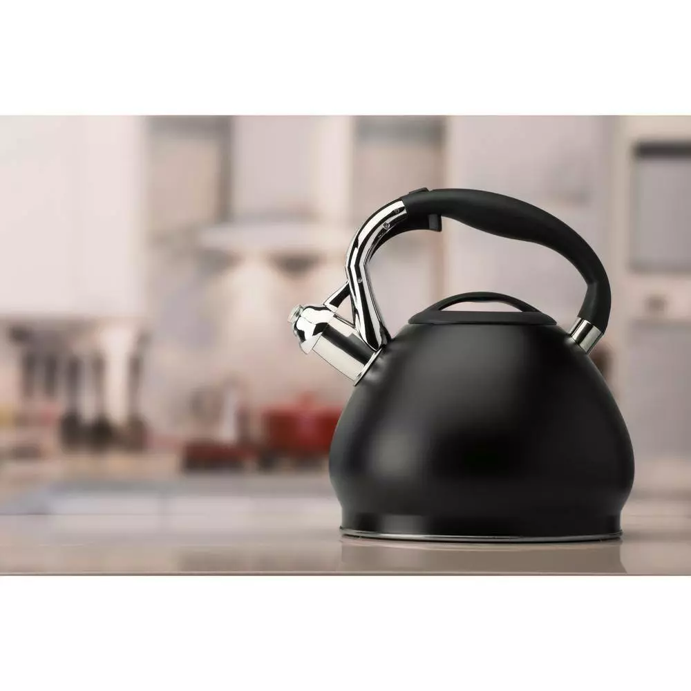 14-Cup Black Stainless Steel Tea Kettle by Kitchen Details 5 14-Cup Black Stainless Steel Tea Kettle by Kitchen Details - Image 3