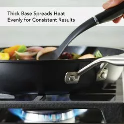 12.25 in. Hard-Anodized Induction Aluminum Nonstick Frying Pan with Lid Black Matte by KitchenAid 15 12.25 in. Hard-Anodized Induction Aluminum Nonstick Frying Pan with Lid Black Matte by KitchenAid -Cookware Sales Shop black kitchenaid skillets 80123 1f 1000