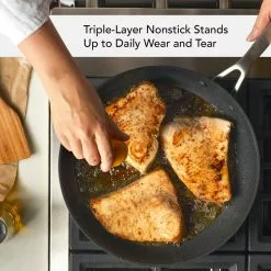 12.25 in. Hard-Anodized Induction Aluminum Nonstick Frying Pan with Lid Black Matte by KitchenAid 16 12.25 in. Hard-Anodized Induction Aluminum Nonstick Frying Pan with Lid Black Matte by KitchenAid -Cookware Sales Shop black kitchenaid skillets 80123 44 1000