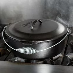 8 Qt. Cast Iron Deep Dutch Oven with Lid and Bail Handle by Lodge -Cookware Sales Shop black lodge dutch ovens l12dco3 4f 1000