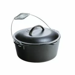 5 qt. Cast Iron Dutch Oven with Lid and Spiral Bail Handle by Lodge