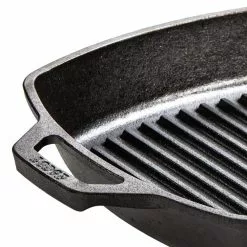 10.5 in. Cast Iron Grill Pan in Black by Lodge 10 10.5 in. Cast Iron Grill Pan in Black by Lodge -Cookware Sales Shop black lodge grill pans l8sgp3 4f 1000