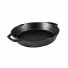 12 in. Cast Iron Skillet in Black with Dual Handles by Lodge 1 12 in. Cast Iron Skillet in Black with Dual Handles by Lodge -Cookware Sales Shop black lodge skillets l10sklstot 64 1000