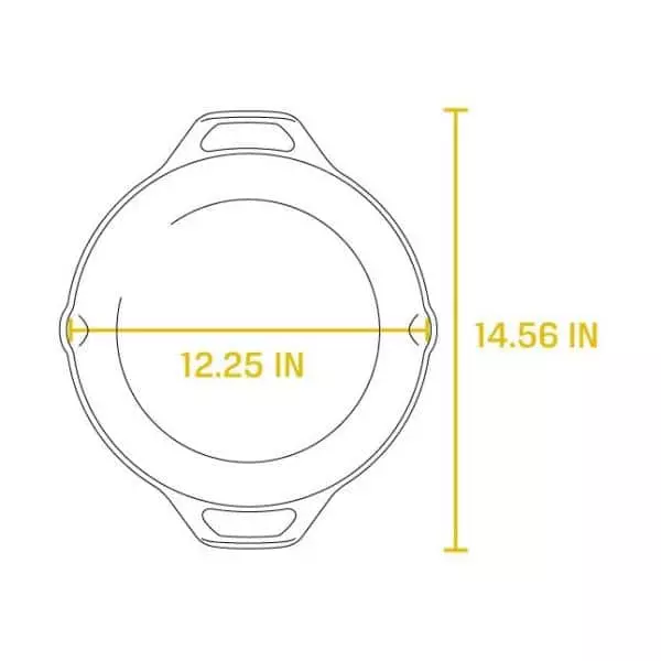 12 in. Cast Iron Skillet in Black with Dual Handles by Lodge 8 12 in. Cast Iron Skillet in Black with Dual Handles by Lodge - Image 6